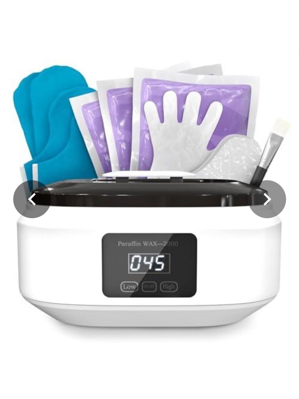 Digital Paraffin Wax Warmer Kit with Blue Mitts and Purple Liners - Unbranded